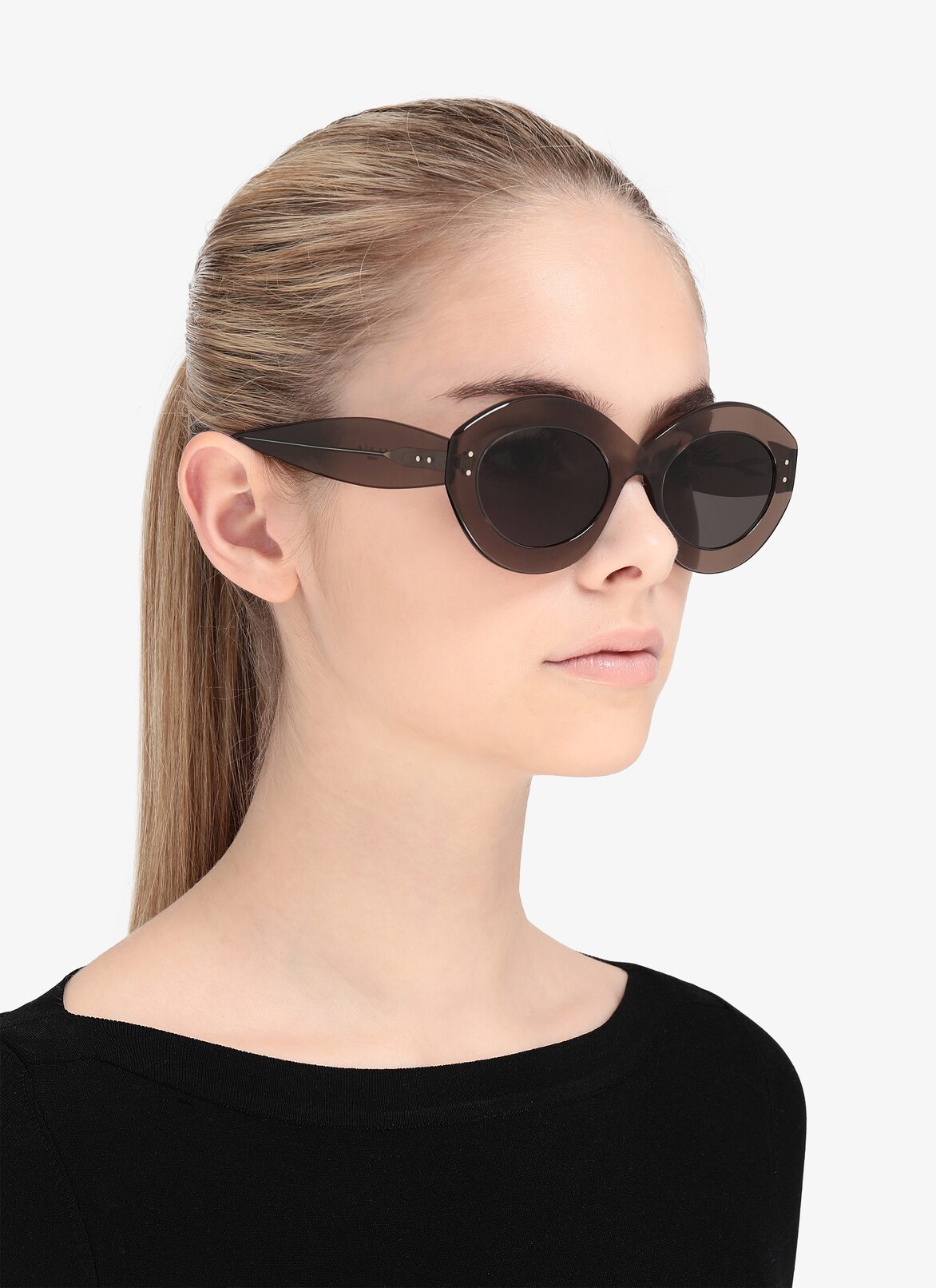GLASSES BROWN/SILVER ALAÏA BROWN-BROWN-GRAY  GLASSES BROWN/SILVER